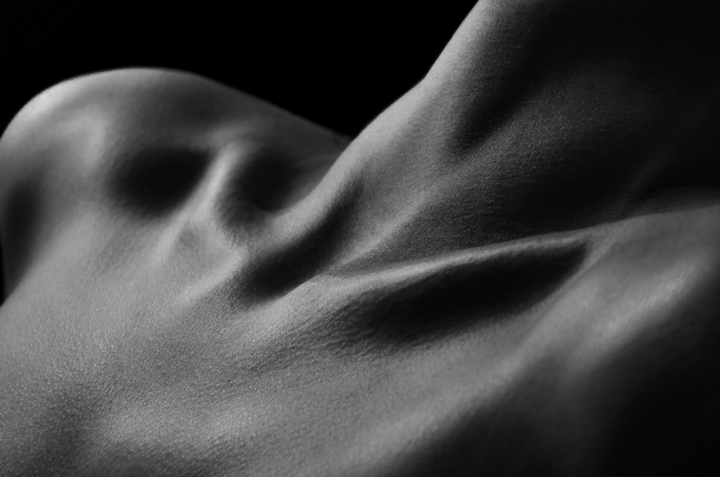 Neck sensual black and white